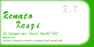 renato keszi business card